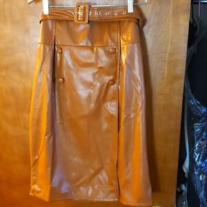 PU Leather Skirt